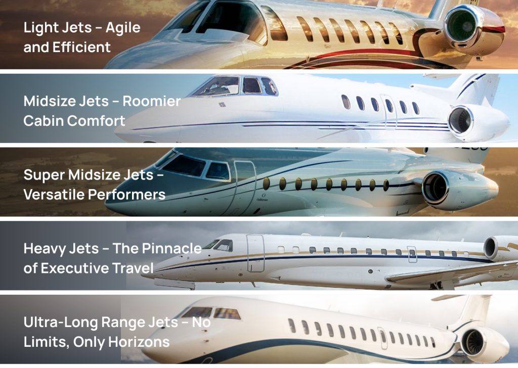 Phân biệt các loại máy bay phản lực tư nhân - Boss Private Jet